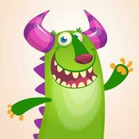 Funny cartoon monster. Vector illustration