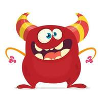 Funny cartoon monster or alien illustration vector