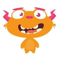 Funny cartoon monster or alien illustration vector