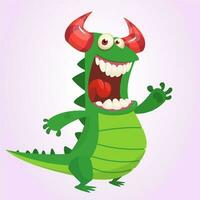 Funny cartoon monster. Vector illustration