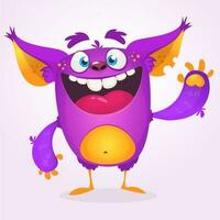 Funny cartoon monster. Vector illustration