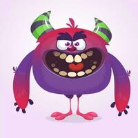 Funny cartoon monster. Vector illustration