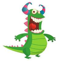 Funny cartoon monster. Vector illustration