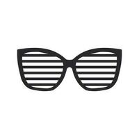 Black trendy retro glasses on a white background. Sunglasses stylish. Vector. vector