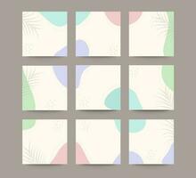 Social media grid post background vector