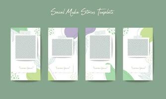 Social media story background template vector