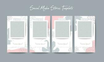 Social media story background template vector