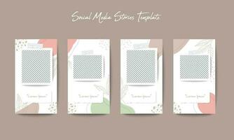 Social media story background template vector