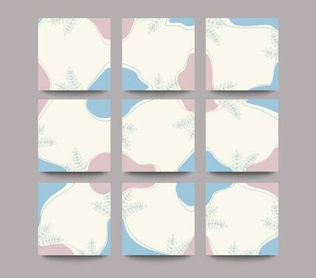 social media background in grid puzzle style