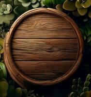 Nature, natural background for advertising, plants and wood photo