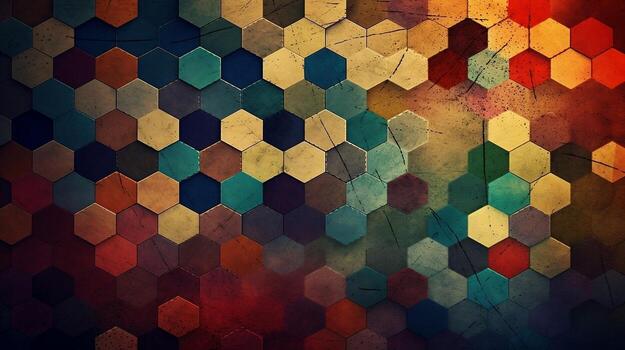 Colorful geometric pattern background photo
