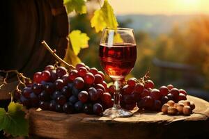 vino en el viñedo. Generacion ai tecnología. foto