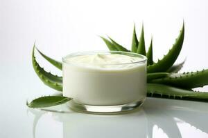 Aloe cream. Generation AI technology. photo