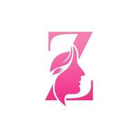 Initial Z face beauty logo design templates vector