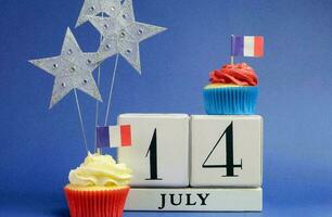 Happy Bastille Day on 14 july Illustration background photo