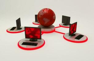 global red conexión. moderno mundo tecnología antecedentes foto