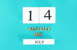 Happy Bastille Day on 14 july Illustration background photo