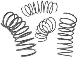 3d rendering of metal set of springs photo