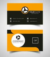 Double-sided creative and modern business card template. Vector illustration