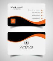 Double-sided creative and modern business card template. Vector illustration