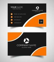 Double-sided creative and modern business card template. Vector illustration