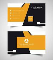 Double-sided creative and modern business card template. Vector illustration