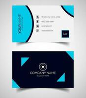 Double-sided creative and modern business card template. Vector illustration