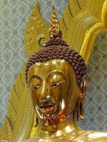 Golden Buddha at Wat Traimit, Chinatown or Yaoraj Yaowarat, Bangkok, Thailand photo