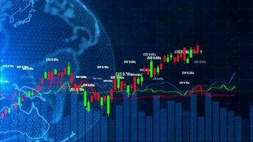 forex handel investerare, finansiell analytiker stock marknadsföra Diagram skön 3d animering Graf Timelapse sömlös looping 3d, trogen finansiera stock utbyta marknadsföra dator skärm teknologi, ai handel video