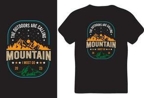 montaña camiseta diseño para usted vector