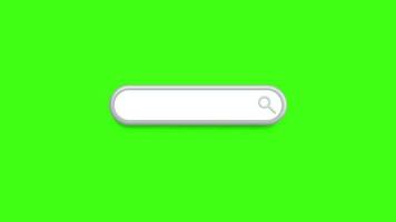 Blank Rounded Search Bar Green Screen Animated Video, Single Blank Line Text Box For Searching Web video