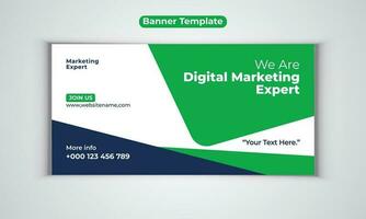 Digital marketing agency business banner design vector template