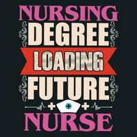 NURSING DEGREE LOADING FUTURE NURSE vector