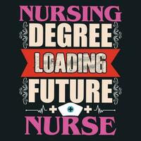 NURSING DEGREE LOADING FUTURE NURSE vector