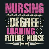 NURSING DEGREE LOADING FUTURE NURSE vector