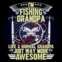 soy pescar abuelo me gusta un normal abuelo sólo camino más increíble vector