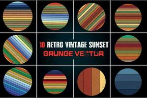 Nostalgic Retro Sunset Dreams Background vector