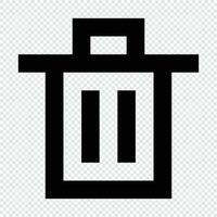 Trash icon. Suitable for website UI design vector
