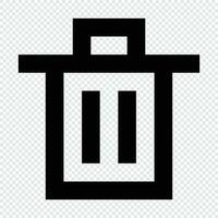 Trash icon. Suitable for website UI design vector