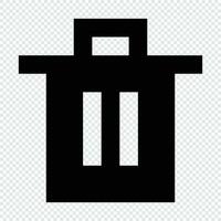 Trash icon. Suitable for website UI design vector