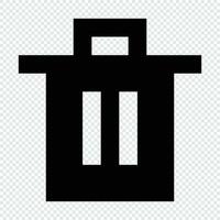 Trash icon. Suitable for website UI design vector