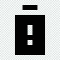 Empty Battery icon. Suitable for website UI design vector