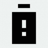 Empty Battery icon. Suitable for website UI design vector