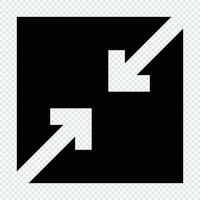 Resize icon. Suitable for website UI design vector