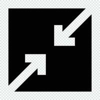 Resize icon. Suitable for website UI design vector