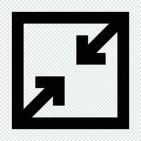 Resize icon. Suitable for website UI design vector