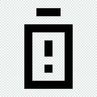 Empty Battery icon. Suitable for website UI design vector