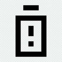 Empty Battery icon. Suitable for website UI design vector