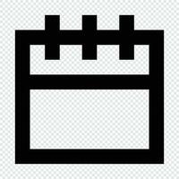 Calendar icon. Suitable for website UI design vector