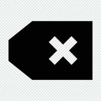 Delete icon. Suitable for website UI design vector